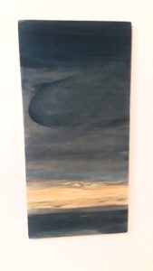 "Sunset", Acrylic on Wood, 11 1/2x5 1/2, Mercy Mendoza