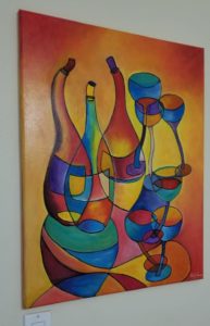 "Fiesta", Acrylic on Canvas, 22x28, Frances Lugo