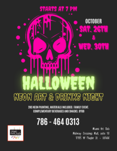 Black and Pink Halloween Party Flyer